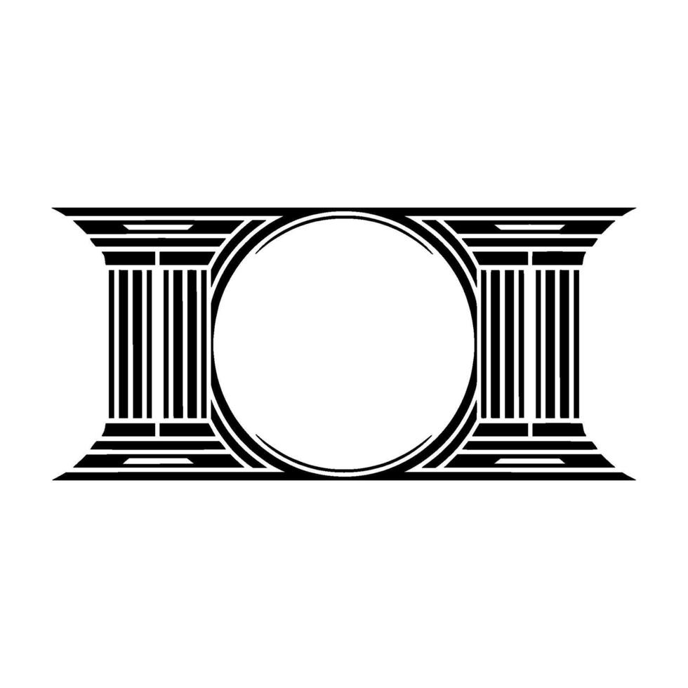 Geometric Portal, Art Deco Symmetry, Minimalist vector