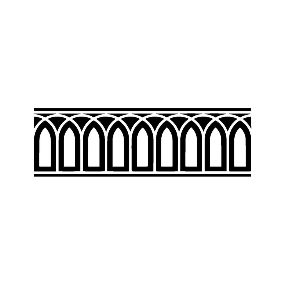 Geometric Archway Border, Minimalist, Linear vector