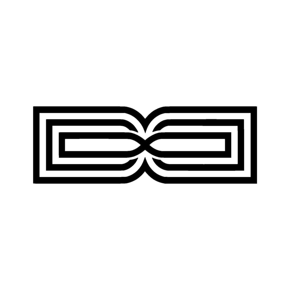 Layered Infinity Geometric Black and White Emblem vector