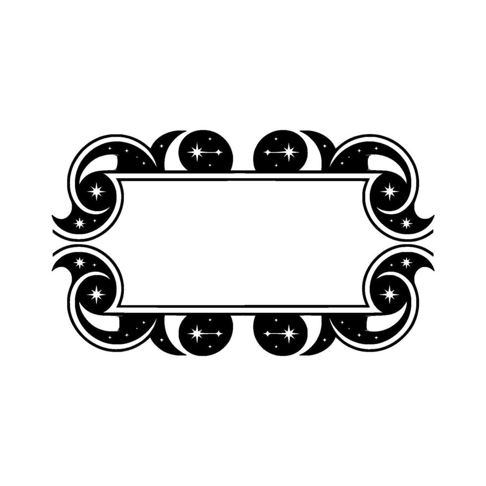 Ornate Starburst Frame, Vintage Element, Ornament vector