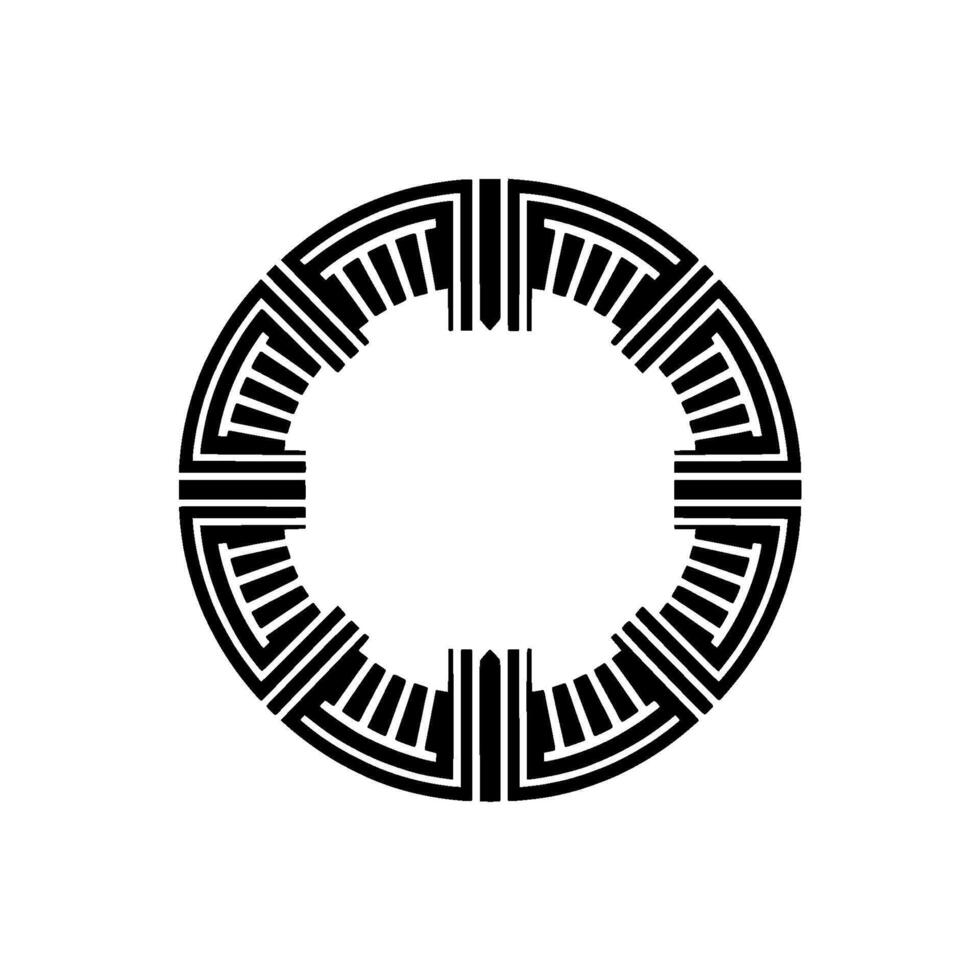 Geometric Circle Pattern, Minimalist , Abstract Motif vector
