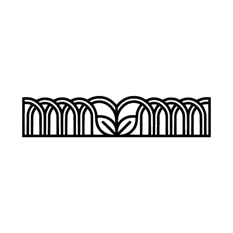 Minimalist Botanical Border, Elegant Line Art vector