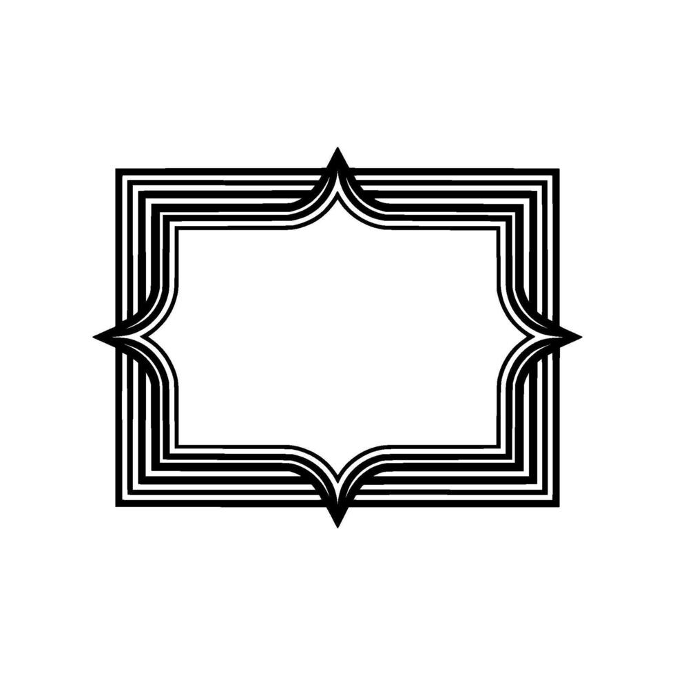 Art Deco Frame, Elegant Border, Minimalist, Abstract vector