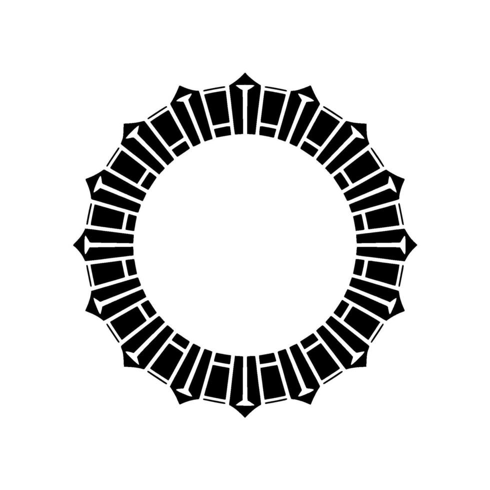 Geometric Arrow Circle, Minimalist , Circular Motif vector