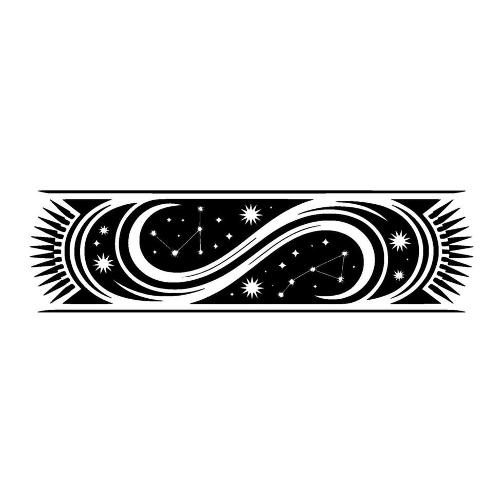 Celestial Infinity Cosmic Spiral Constellations vector