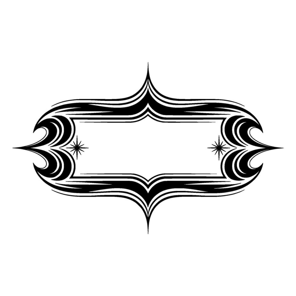 Stylized Tribal Frame, Celestial Accents vector