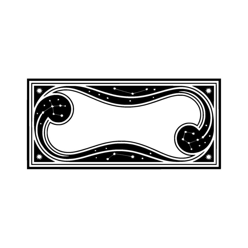 Celestial Frame Vintage Zodiac vector
