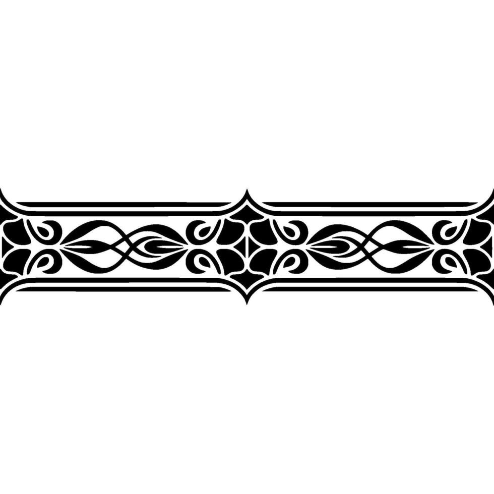 Elegant Art Nouveau Border, Decorative Element - Floral vector