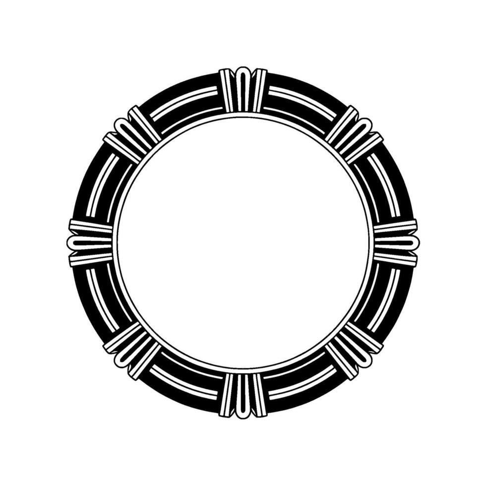 Geometric Portal, Art Deco Circle, Minimalist, Ornament vector