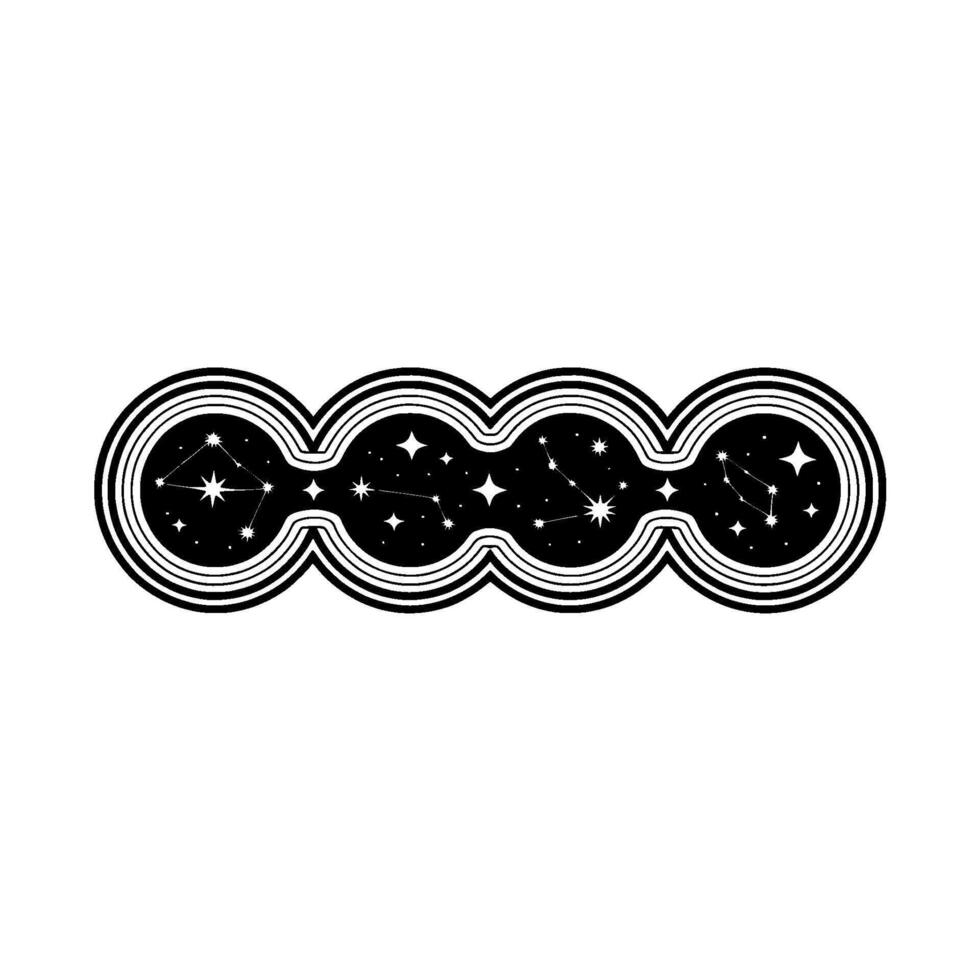 Celestial Constellation Outline, Minimalist Starscape vector