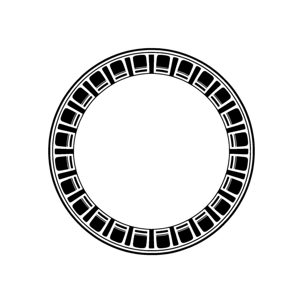 Geometric Circle Frame, Minimalist , Modern Pattern, Minimalism vector