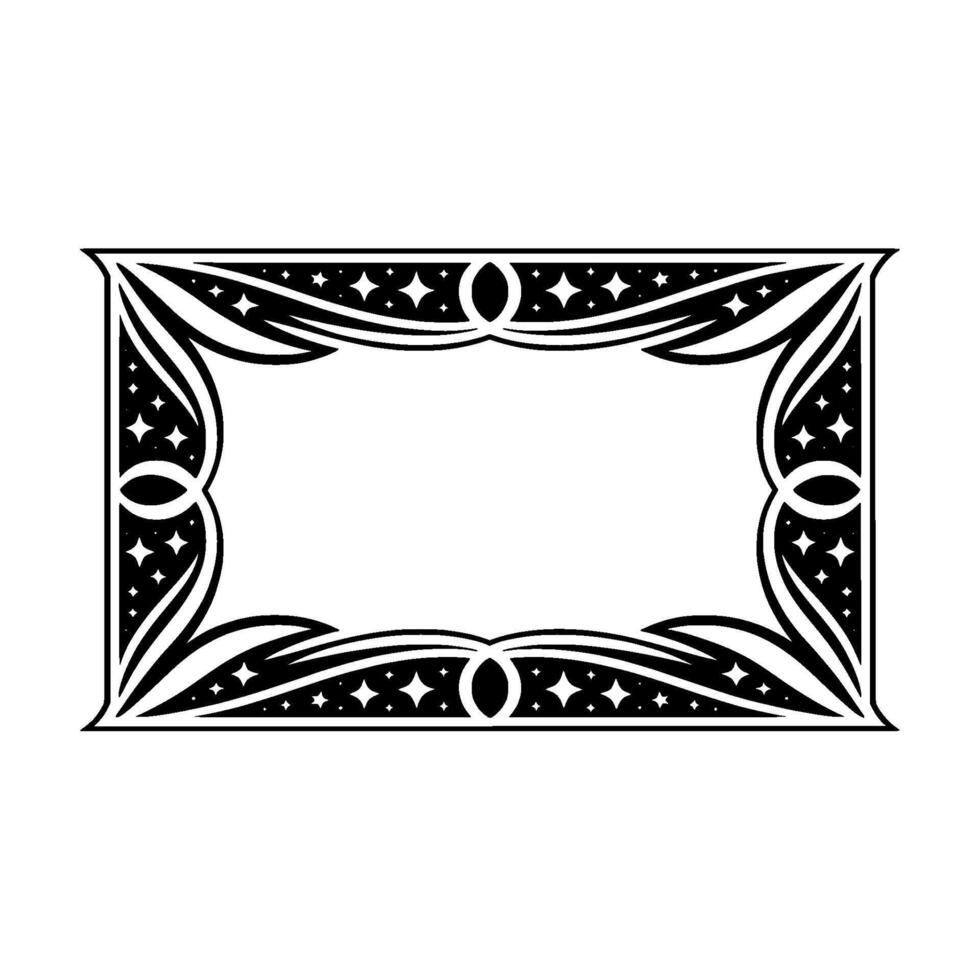 Ornate Starburst Frame, Vintage , Elegant Border vector