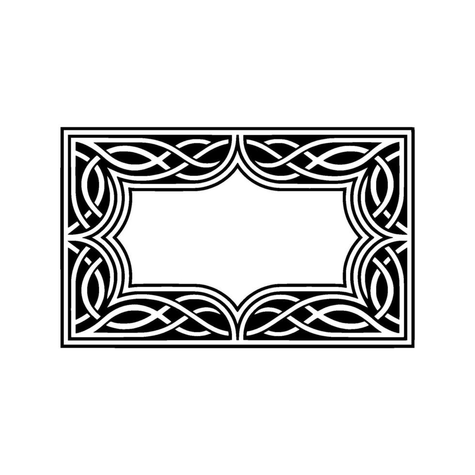 Intricate Celtic Frame, Elegant Border, Knotwork vector