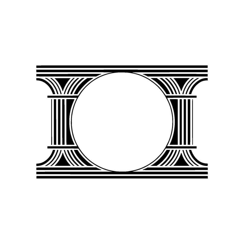 Geometric Deco Portal, Minimalist vector
