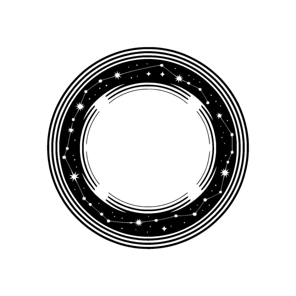 Celestial Circle Minimalist Star Constellation, Stars vector