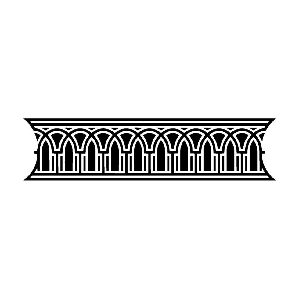 Gothic Arch Ornament, Detailed Border - Architecture vector