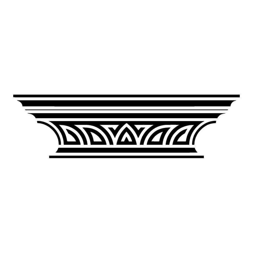 Art Deco Column Ornament, Geometric , Classic Elegance vector