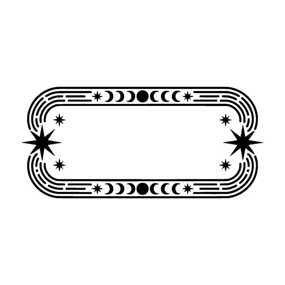 Retro Starburst Frame, Cosmic , Vintage Aesthetic vector