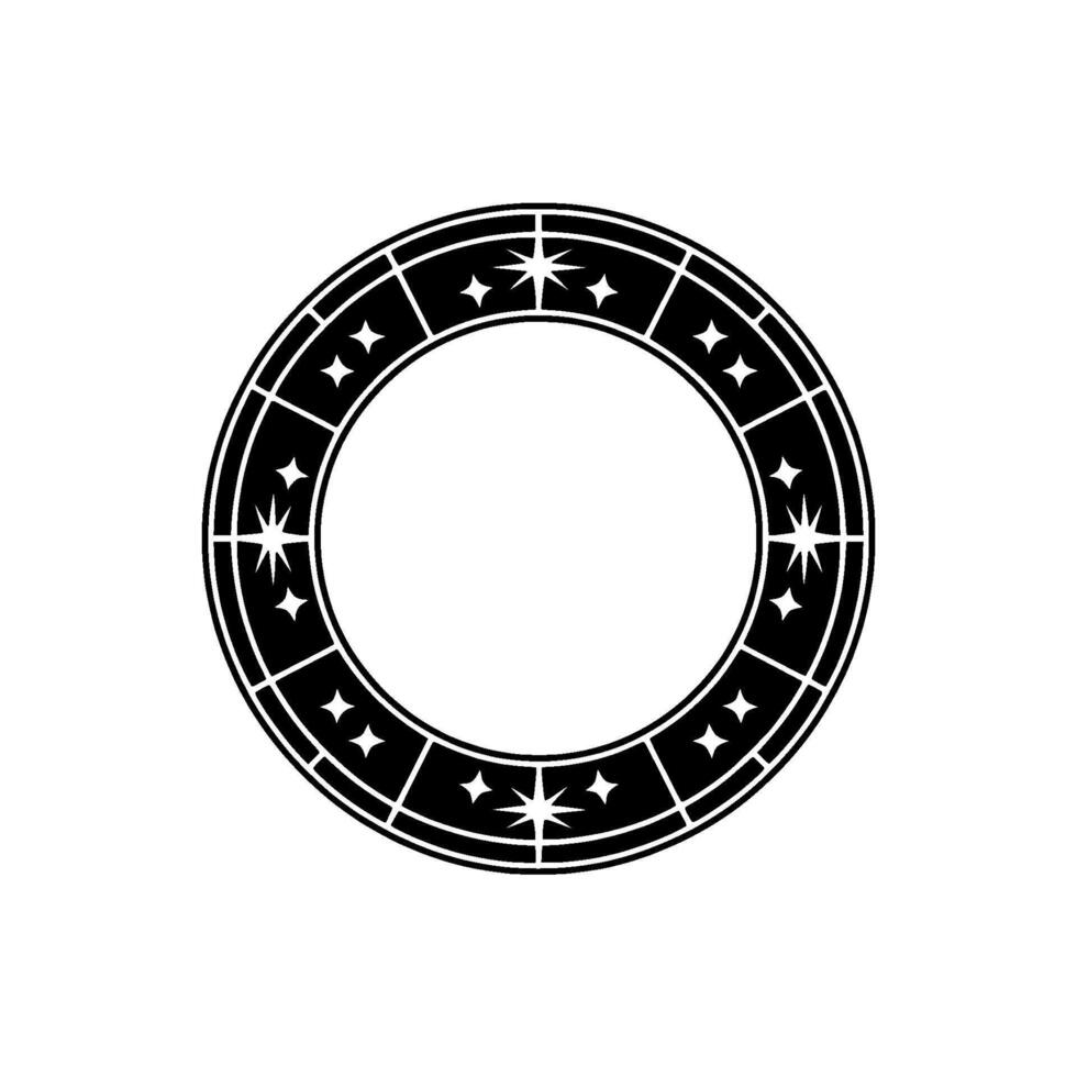 Celestial Circle Geometric Portal, Mystical Symbol vector