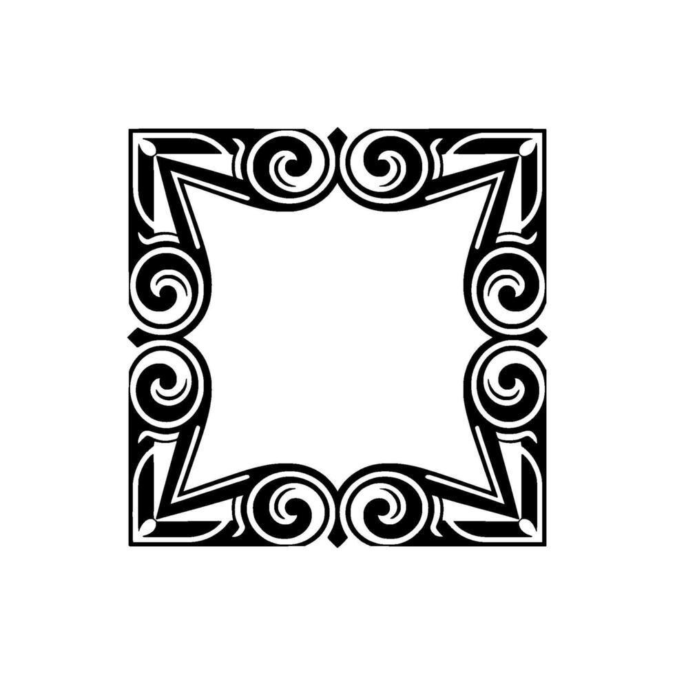 Intricate Celtic Spiral Frame, Vintage vector