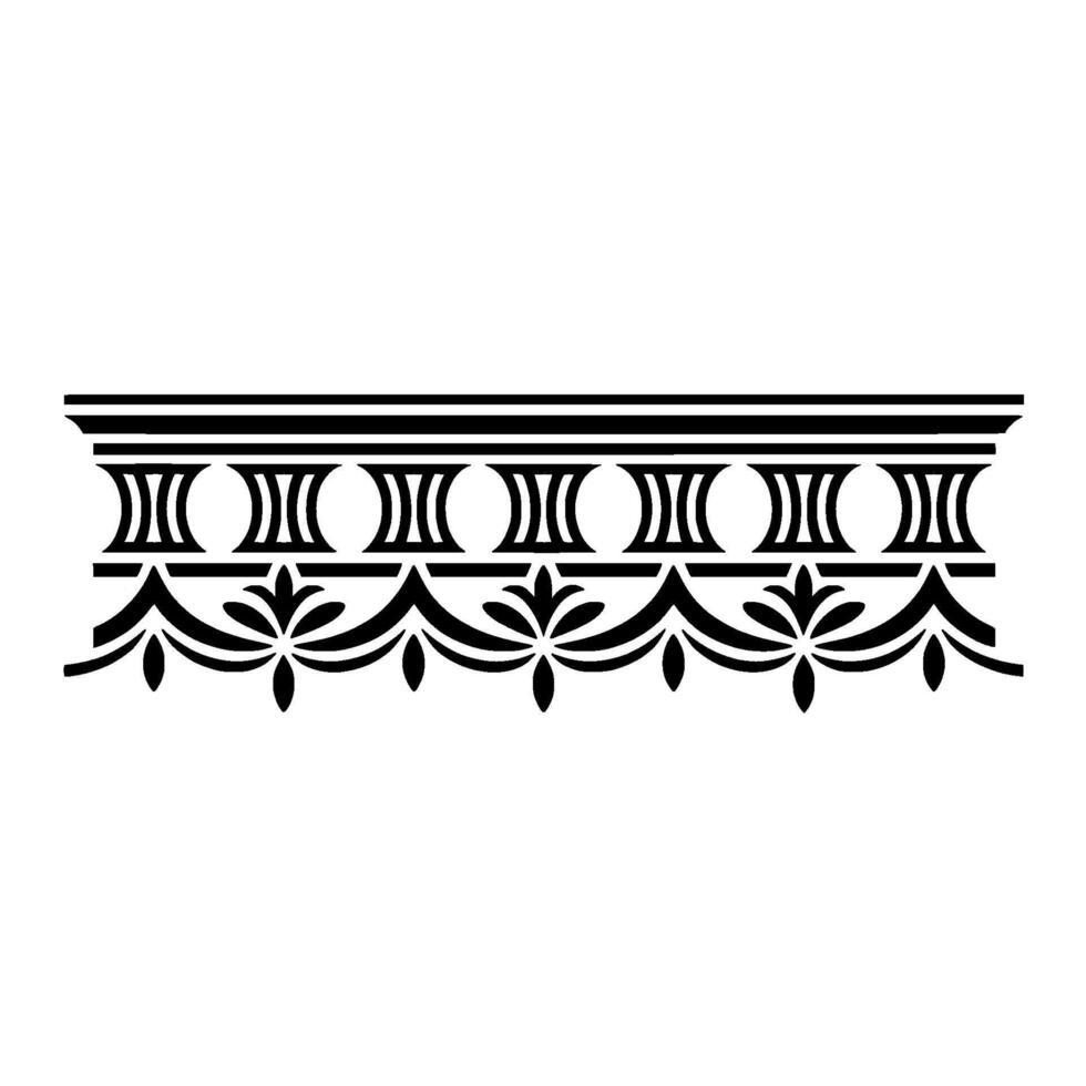 Elegant Classical Border, Detailed Ornamentation, Decorative vector