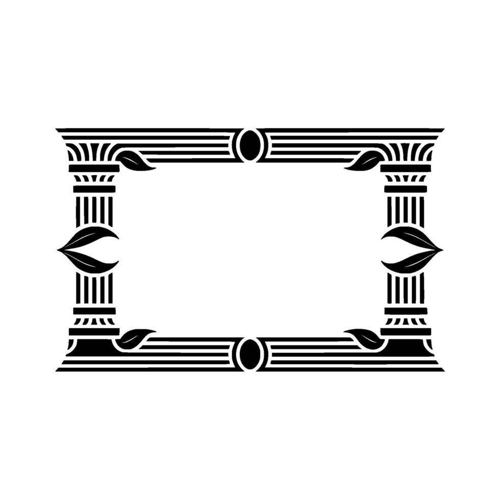 Art Deco Frame, Geometric Ornamentation, Vintage Elegance - Illustration vector