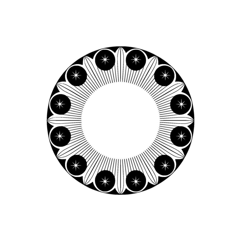 Geometric Celestial Circle, Minimalist - Symmetry vector
