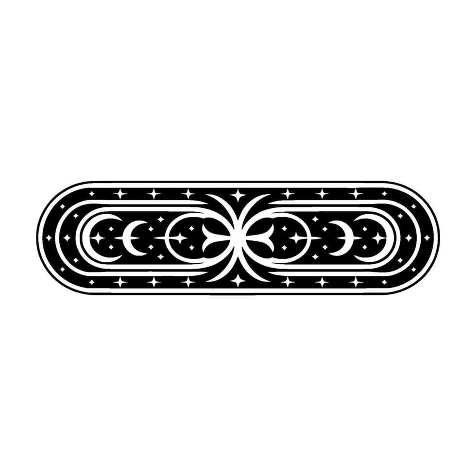 Celestial Ornament, Vintage , Elegant Border vector
