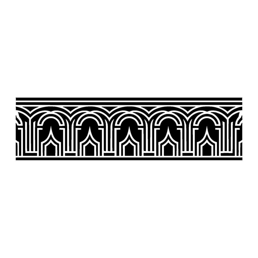 Art Deco Geometric Border, Elegant Pattern, Minimalist vector