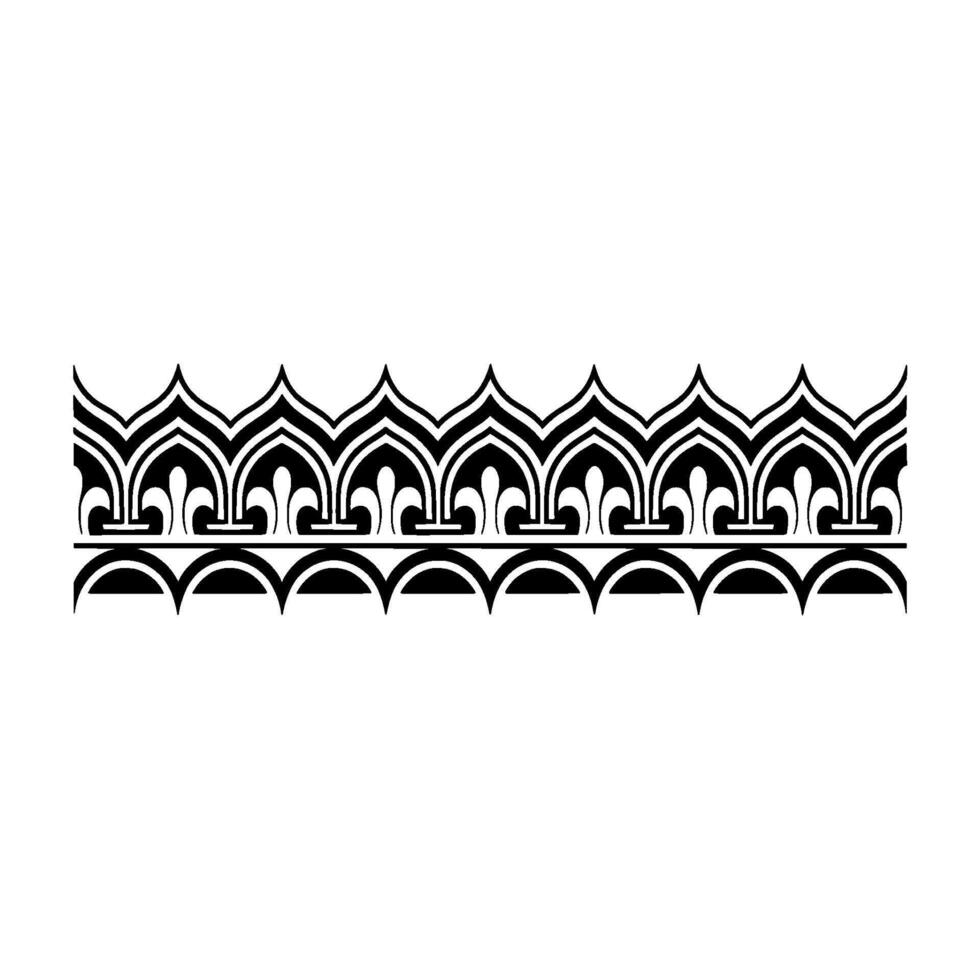 Geometric Wave Border, Art Deco Inspired, Artdeco vector