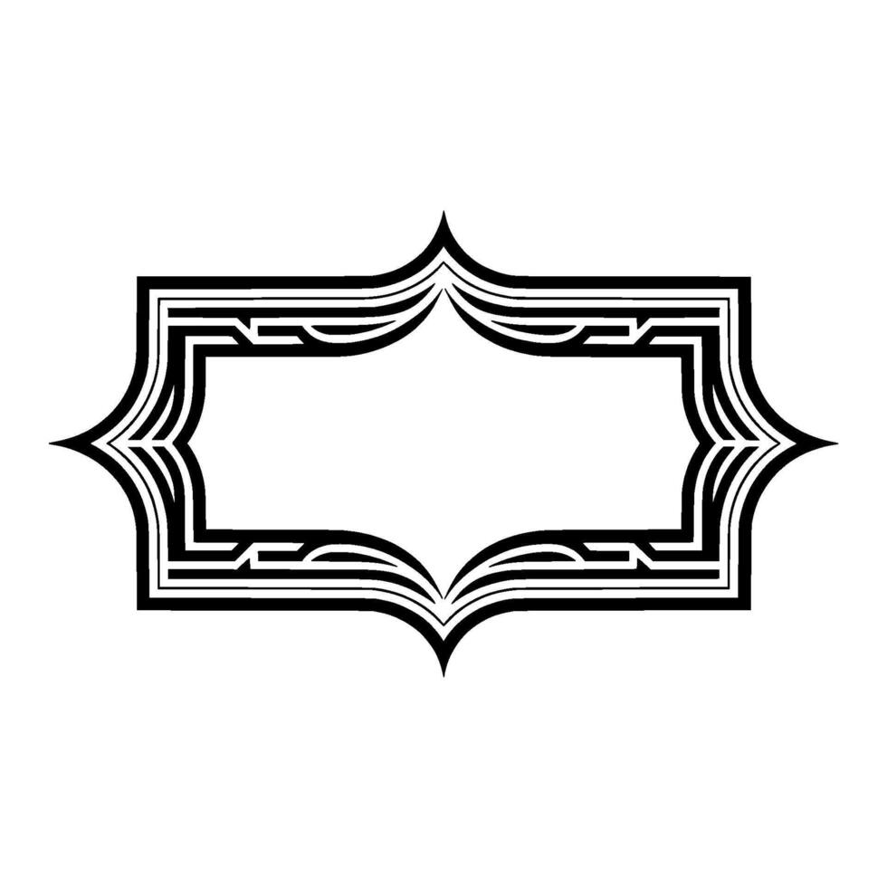 Art Deco Frame, Elegant Border, Vintage , Minimalist Style - Abstract vector