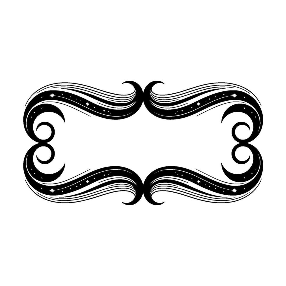 Elegant Celestial Frame, Vintage vector