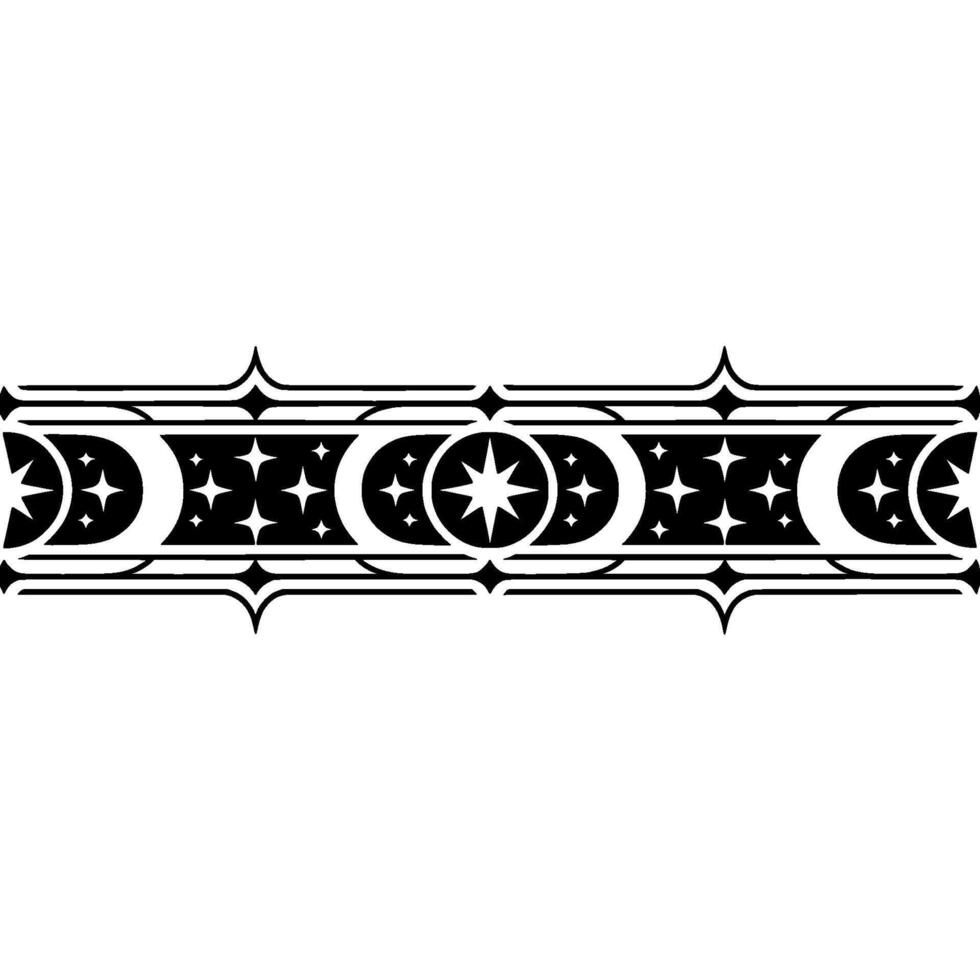 Art Deco Starburst Border Elegant Vintage vector