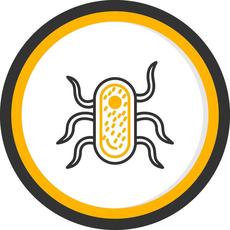 Salmonella Pathogen Symbol Line Two Color Circle vector