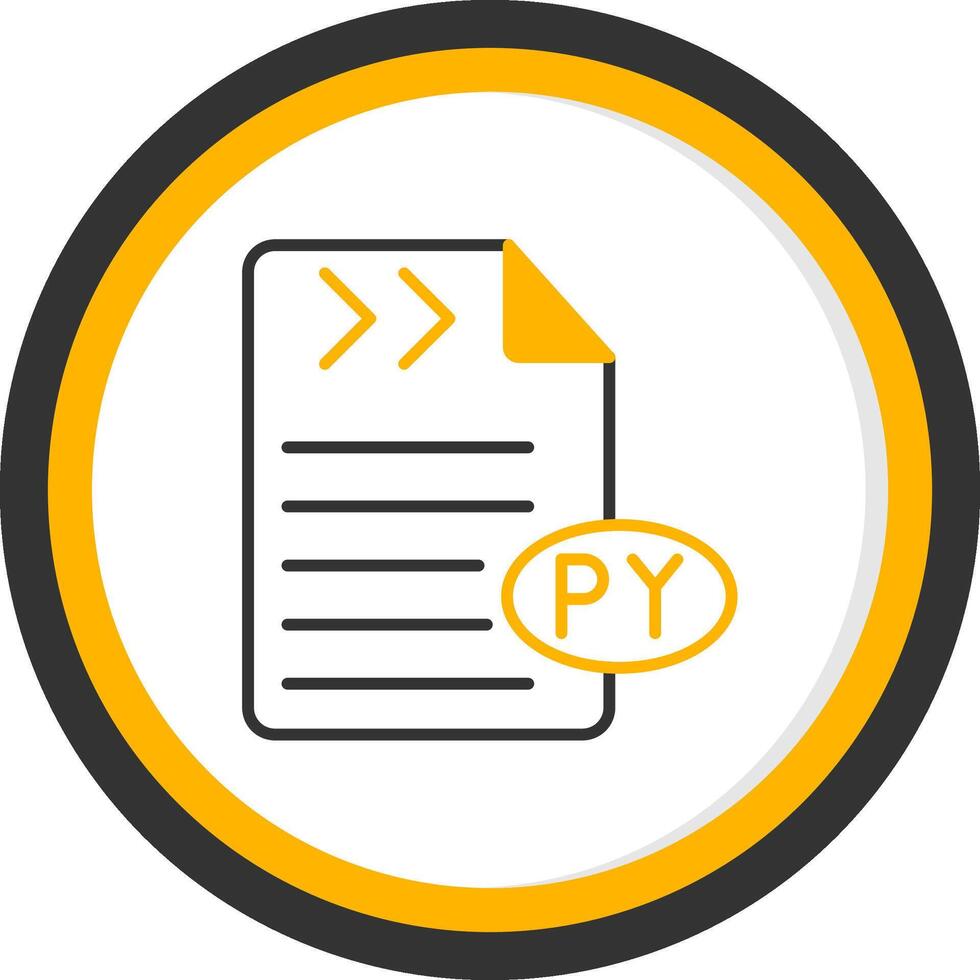 Python Programming Language Icon Line Two Color Circle vector