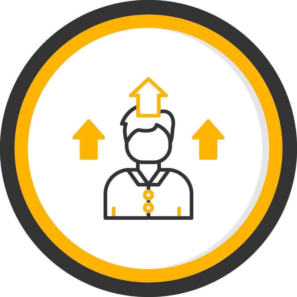 Career Aspirations Concept Art Line Two Color Circle vector