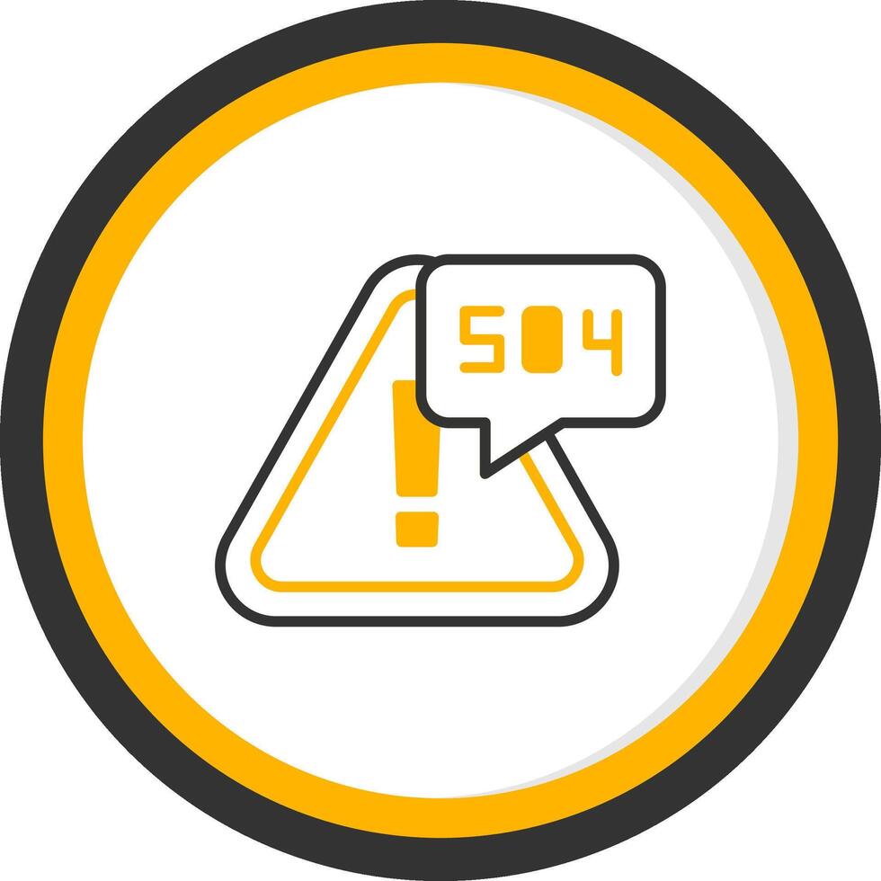 Gateway Timeout Error Line Two Color Circle vector