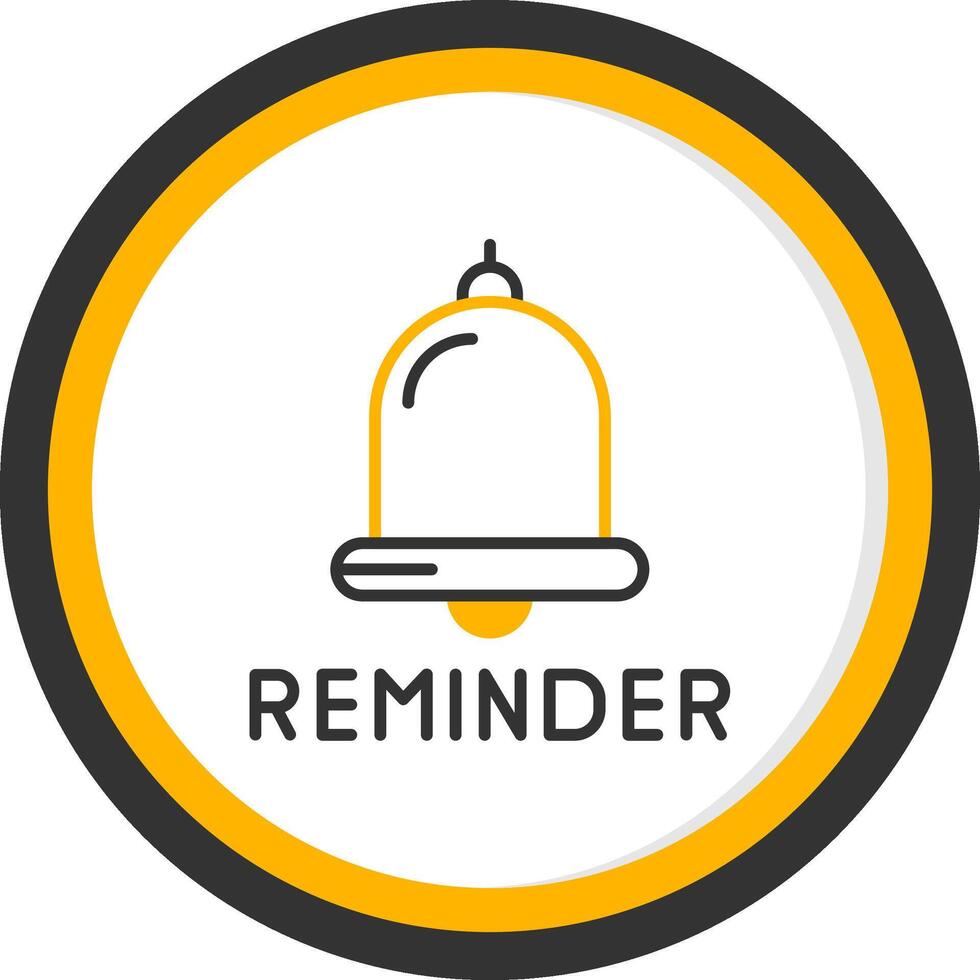 Friendly Reminder Message Line Two Color Circle vector