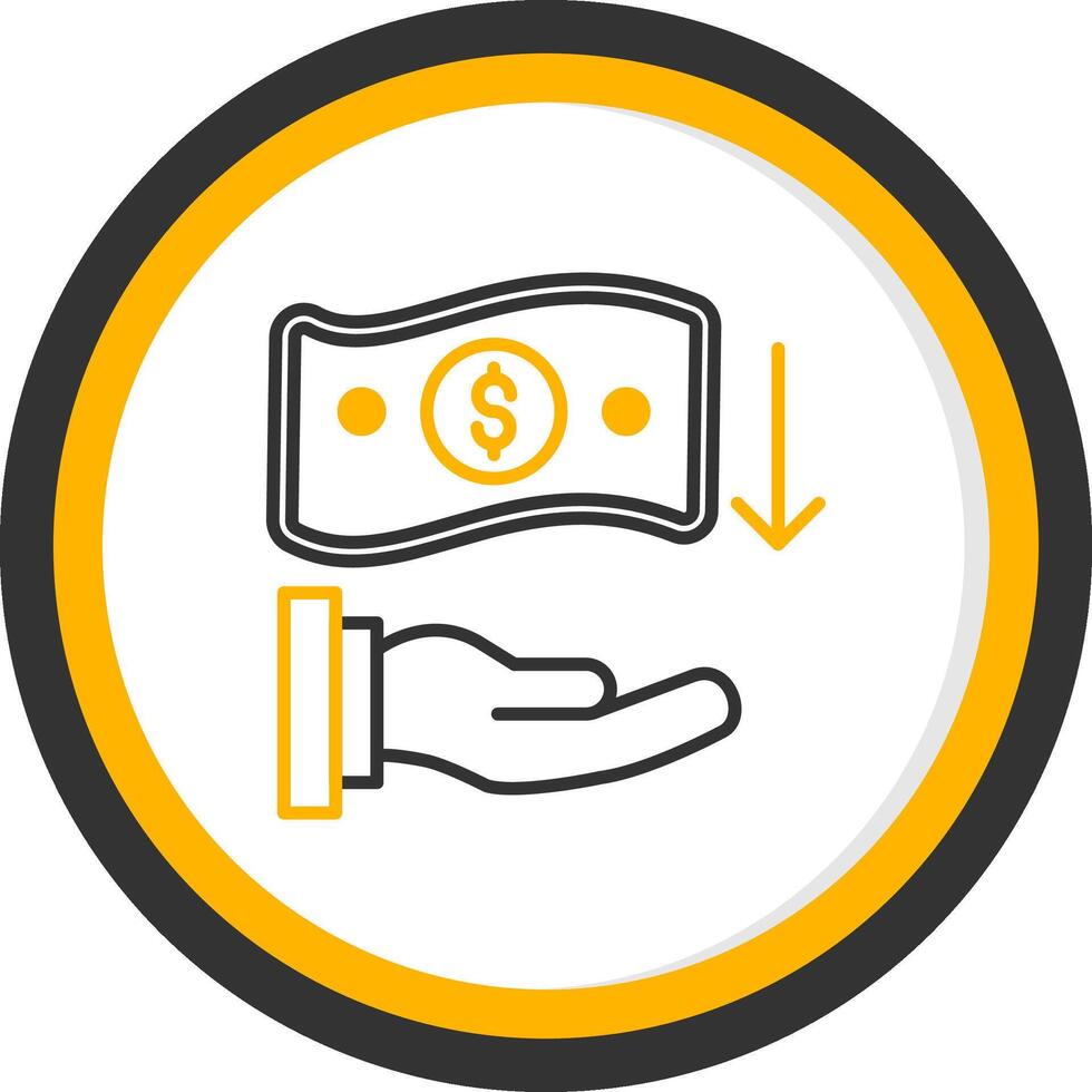 Confirmed Payment Successfully Received Line Two Color Circle vector