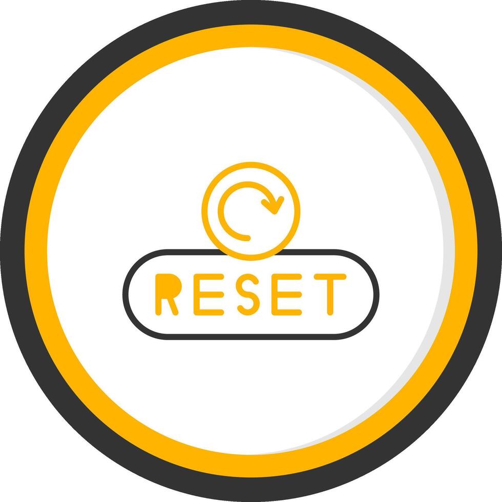 Reset Form Button Line Two Color Circle vector