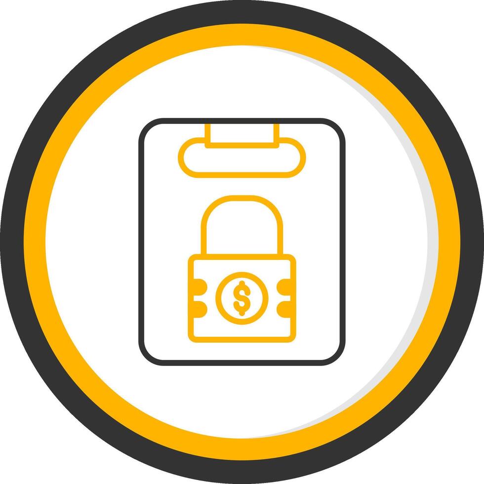 Secured Loan with Collateral Line Two Color Circle vector