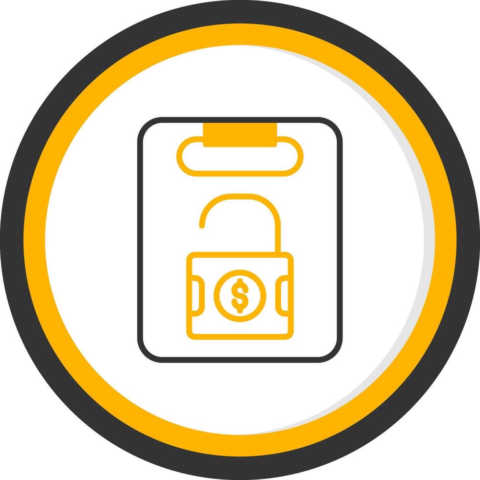 Unsecured Loan Application Line Two Color Circle vector