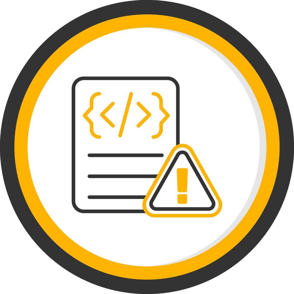 Script Runtime Error Line Two Color Circle vector