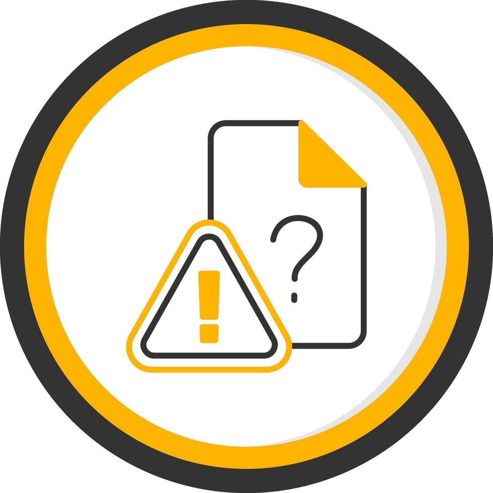 File Not Found Error Line Two Color Circle vector