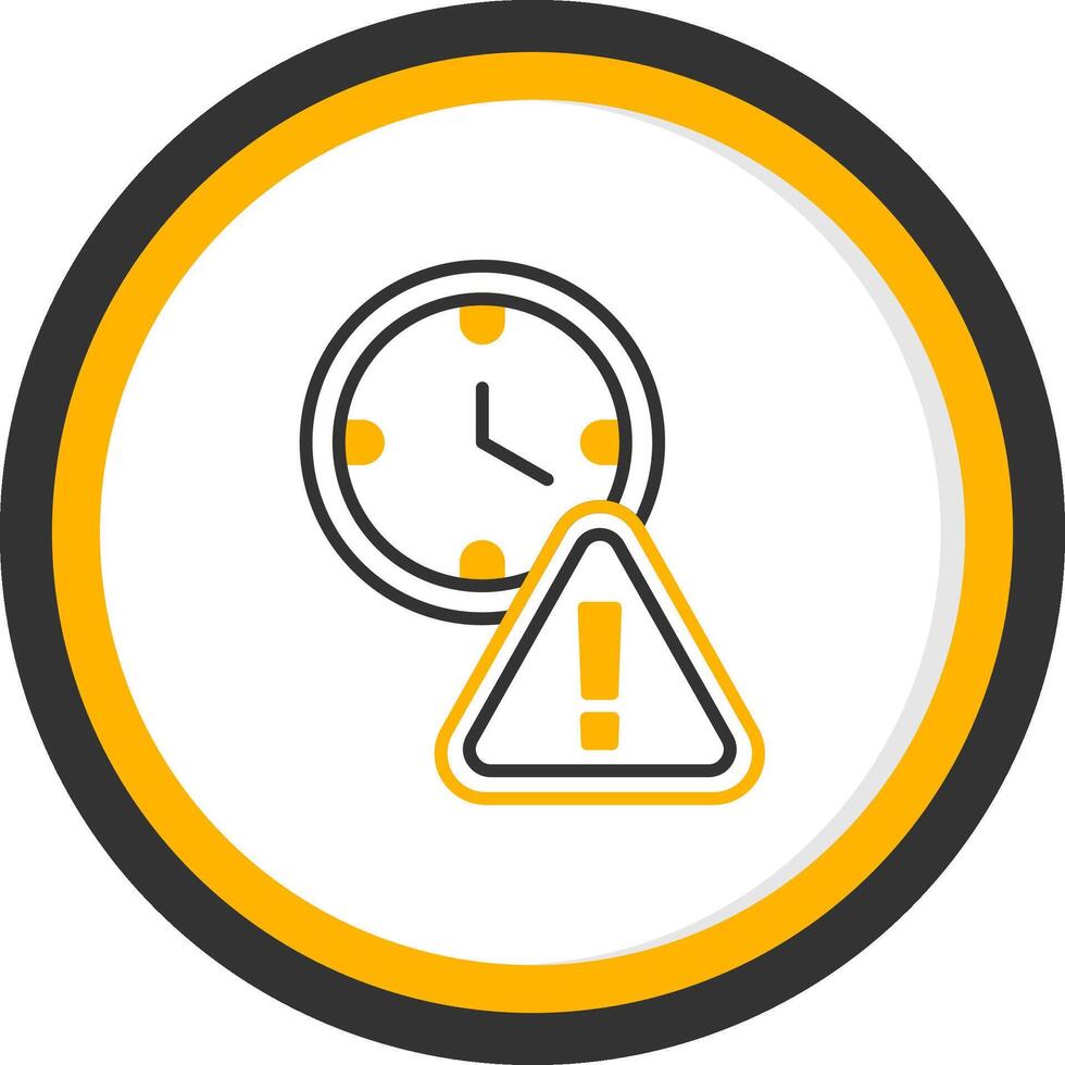 Session Token Expired Line Two Color Circle vector