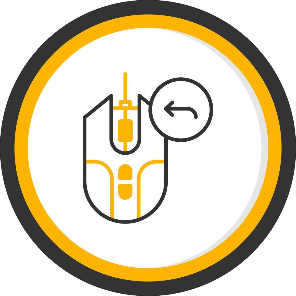 Vamos espalda botón línea dos color circulo vector