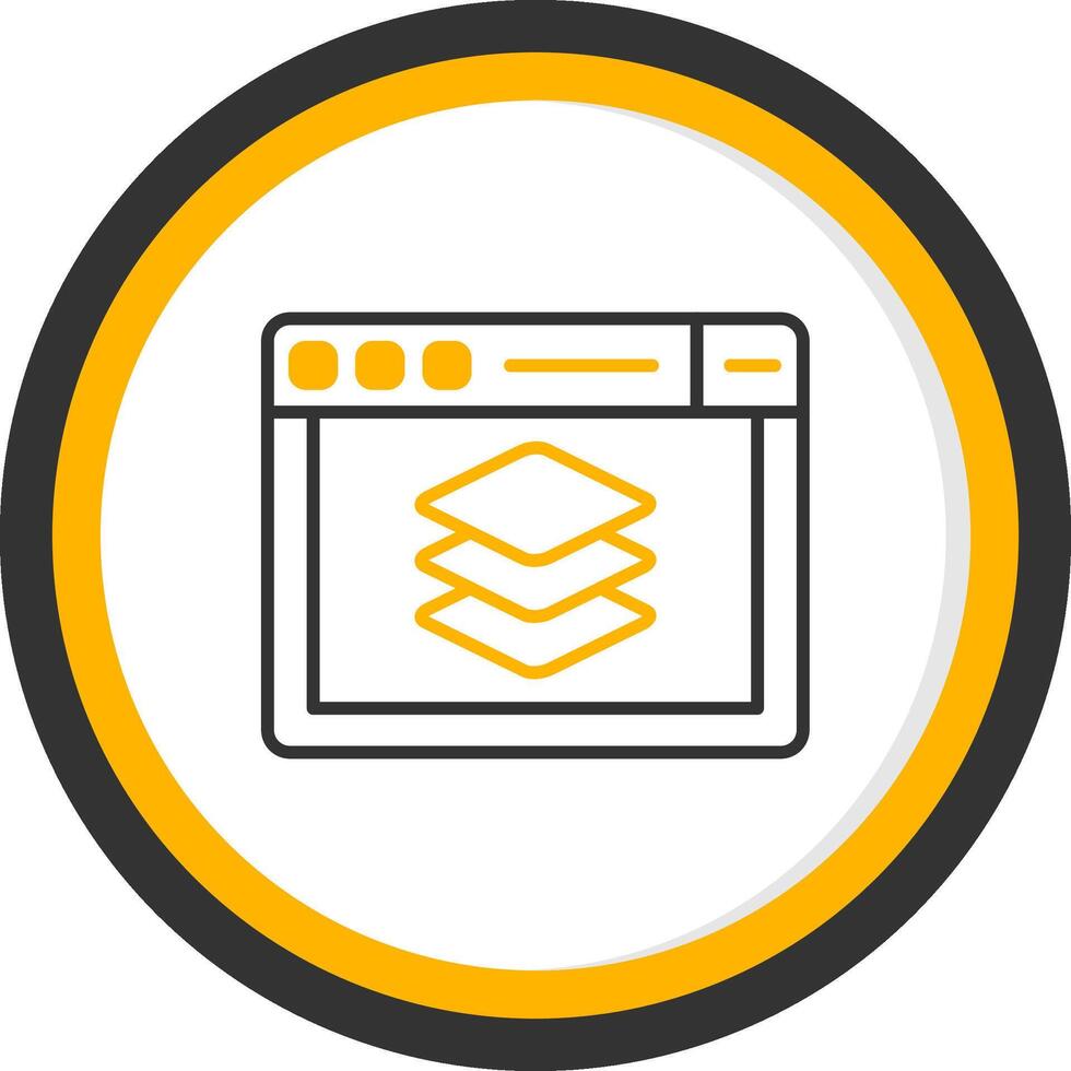 Full Stack Dev Toolbox Line Two Color Circle vector