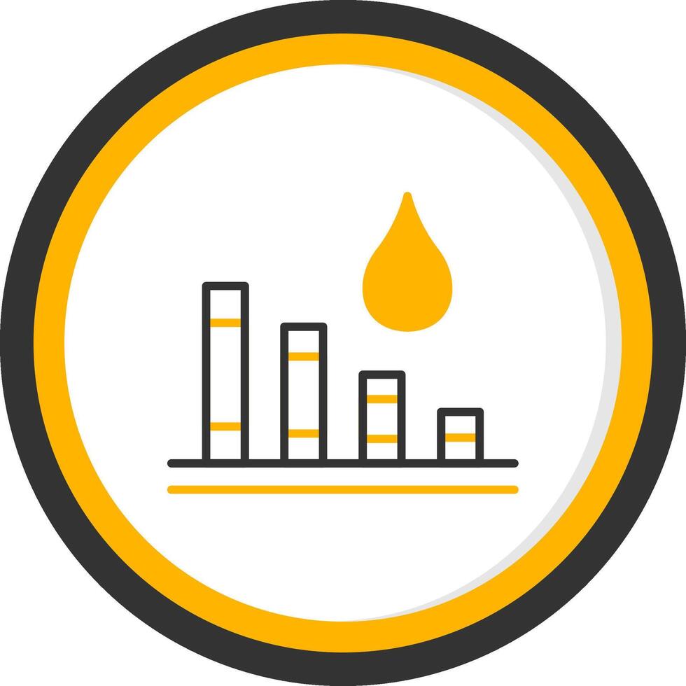 Real Time Water Data Analytics Line Two Color Circle vector