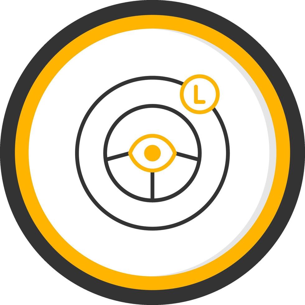 Beginner Learner Driver Line Two Color Circle vector
