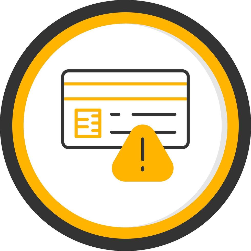 Invalid Credentials Error Line Two Color Circle vector